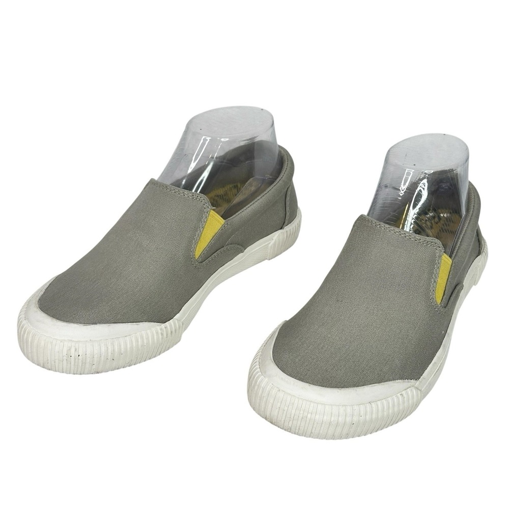 L.L.Bean ECO Woods Canvas Slip-On Shoes Gray Yellow Womens Size 6 Comfort Casual